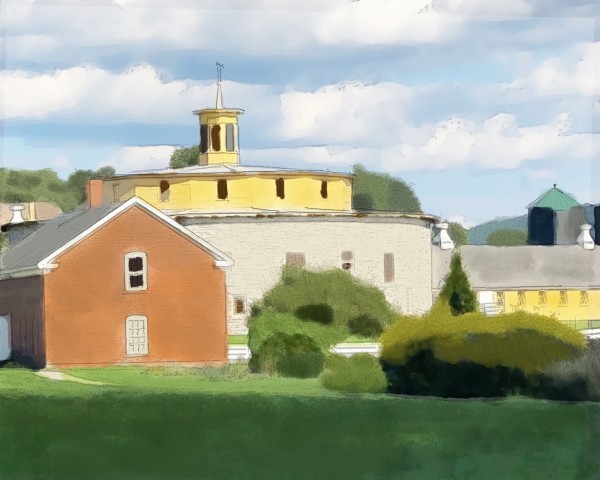 Hancock Shaker Village Round Stone Barn and Brick Poultry House by Harry Forsdick